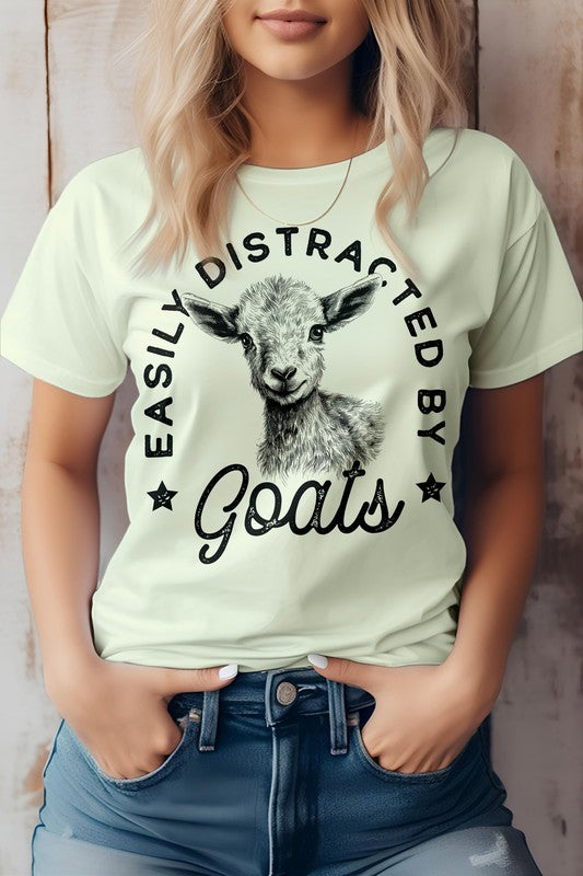 Easily Distracted by Goats Farm Graphic Tee